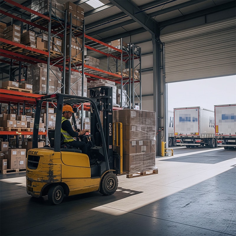 Werkstor eines produzierenden Betriebs — die erste Anlaufstelle für LKW-Fahrer